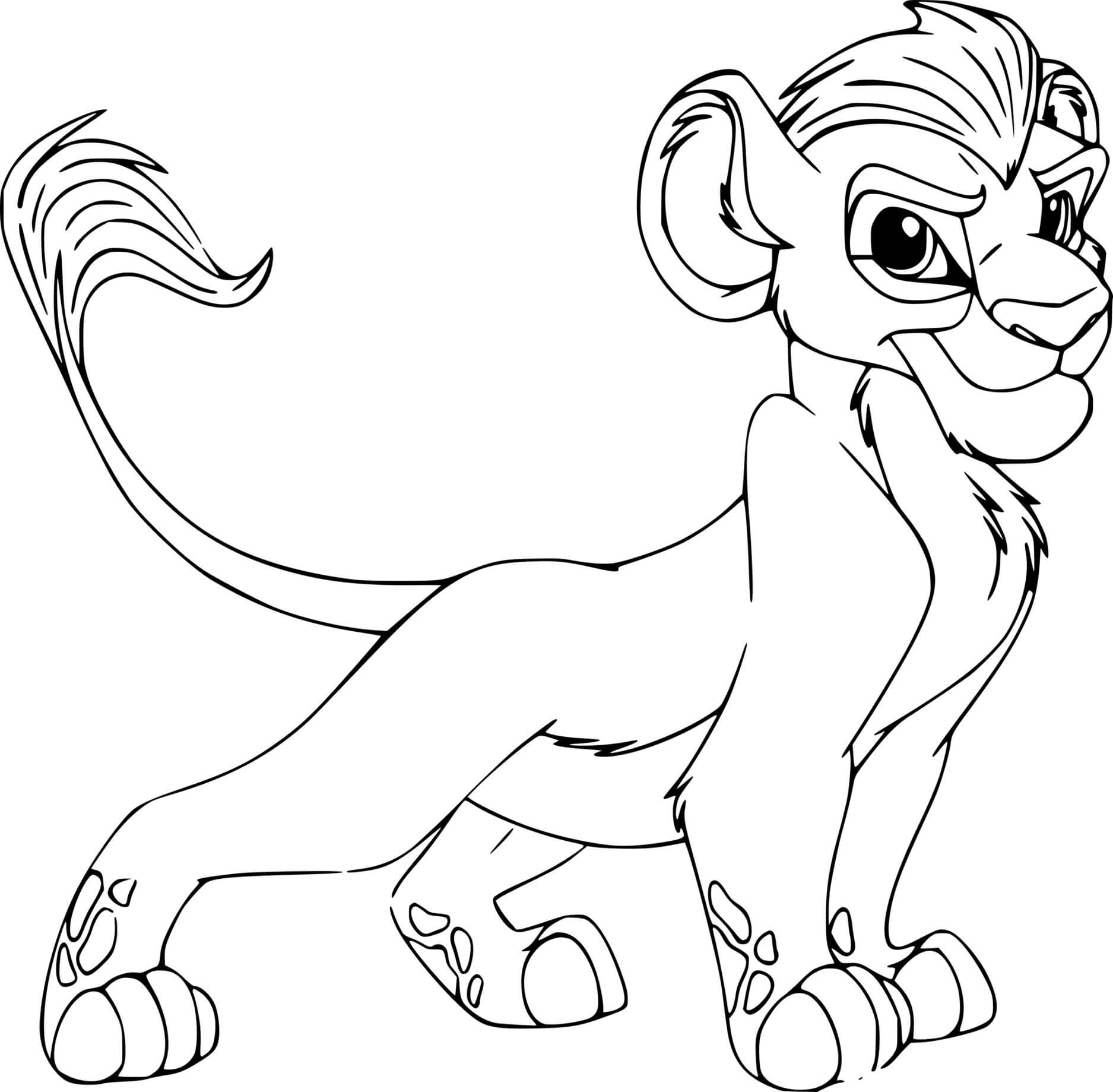 Coloriage Strong Kion - La Garde du Roi lion à imprimer