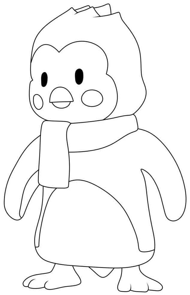 Coloriage Stumble Guys Chilly Penguin - Stumble guys à imprimer