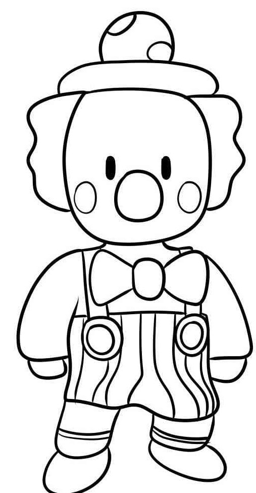 Coloriage Stumble Guys Clown Bozo - Stumble guys à imprimer