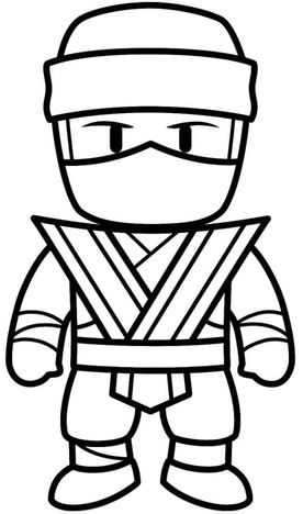 Coloriage Stumble Guys Ninja Kai - Stumble guys à imprimer
