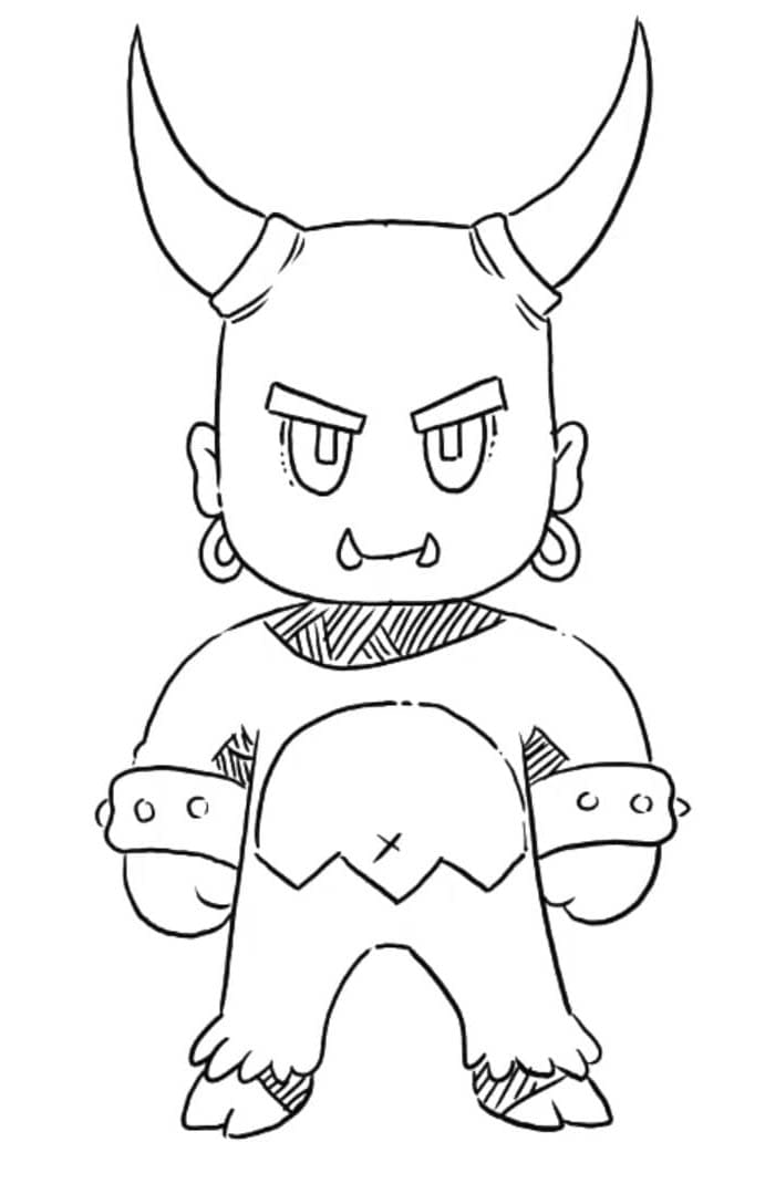 Coloriage Stumble Guys Red Démon - Stumble guys à imprimer