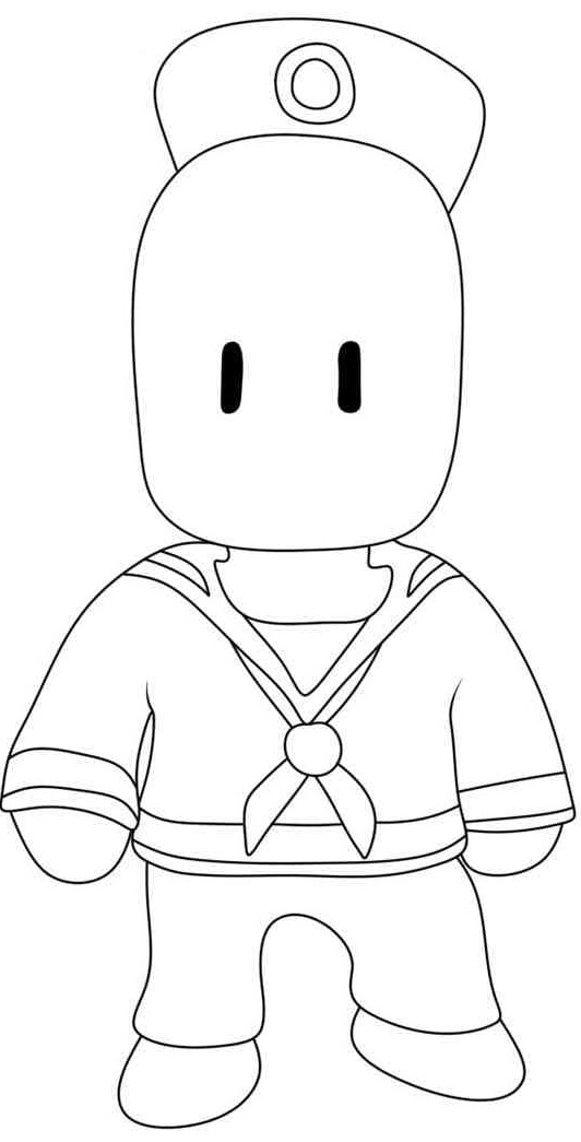 Coloriage Stumble Guys Sailor Sean - Stumble guys à imprimer