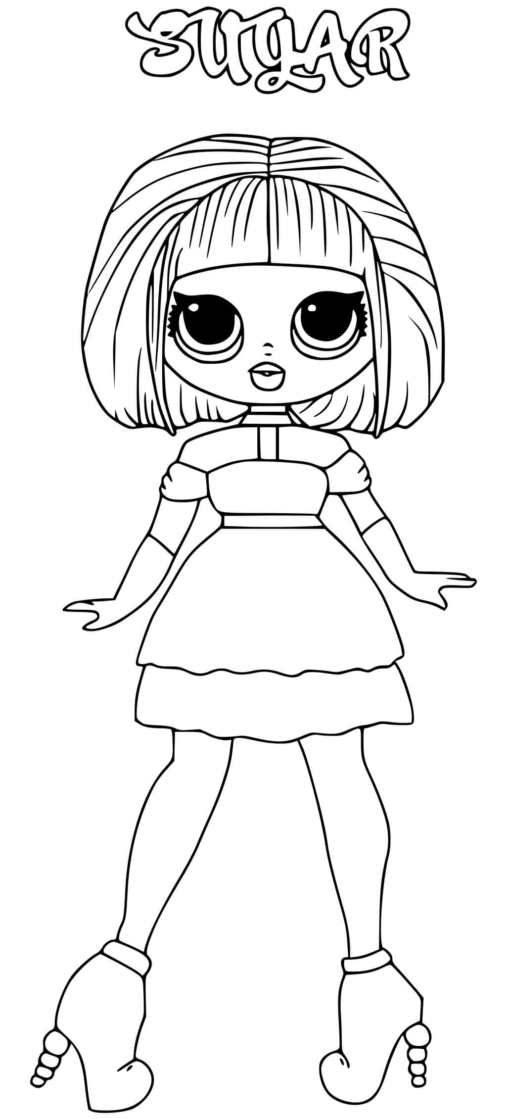 Coloriage Sugar Lol Omg - Poupée LOL Surprise Hair Goals à imprimer
