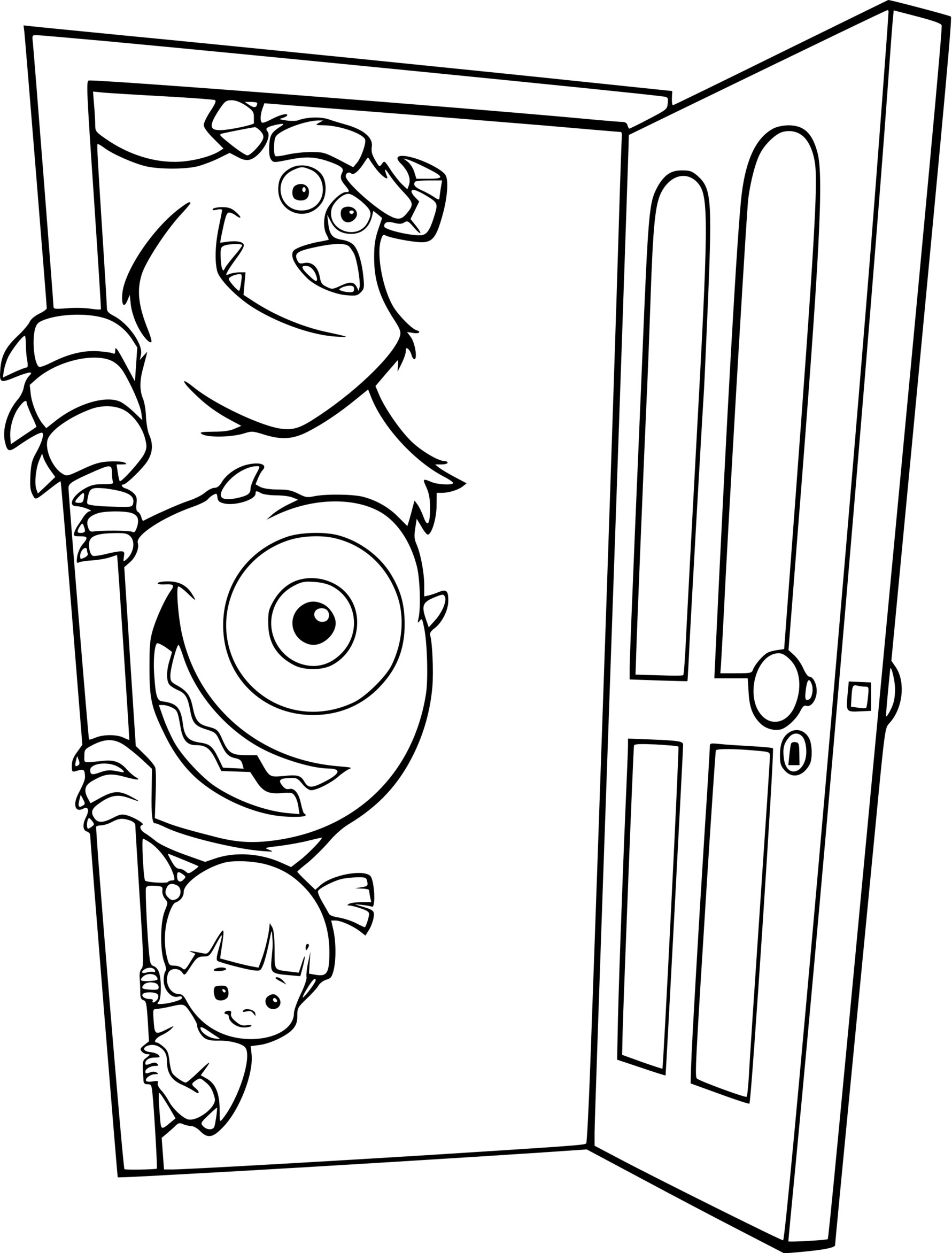 Coloriage Sulli Bob Et Bouh Monstres Et Compagnies - Monstres et Cie à imprimer