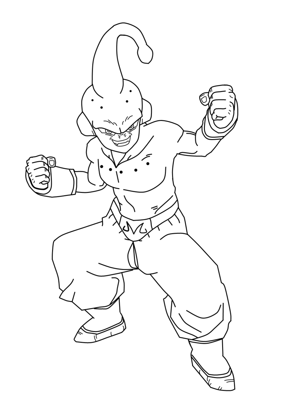 Coloriage Super Boo Dbz - Dragon ball z à imprimer