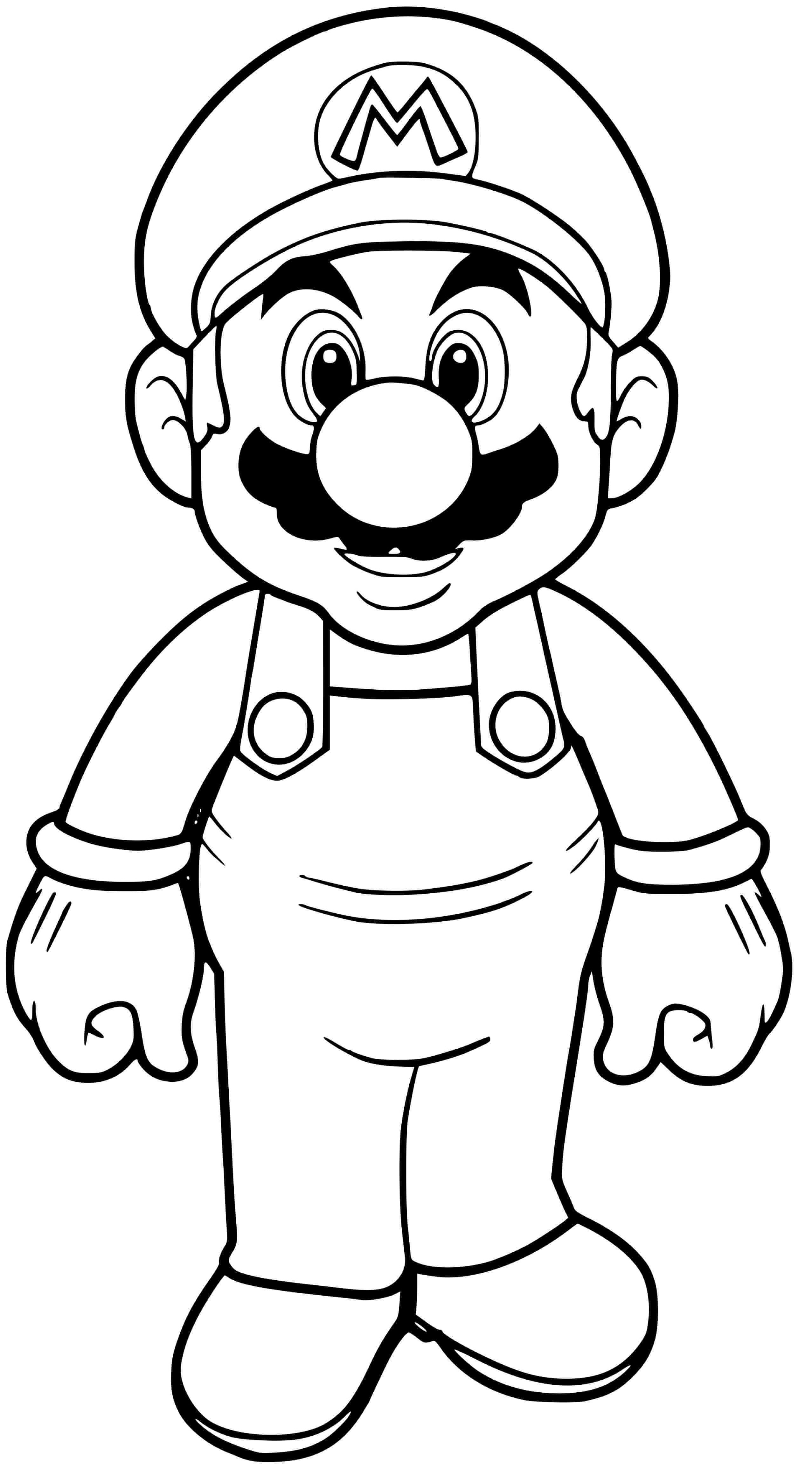 Coloriage Super Mario Bro Classic - Mario bros à imprimer