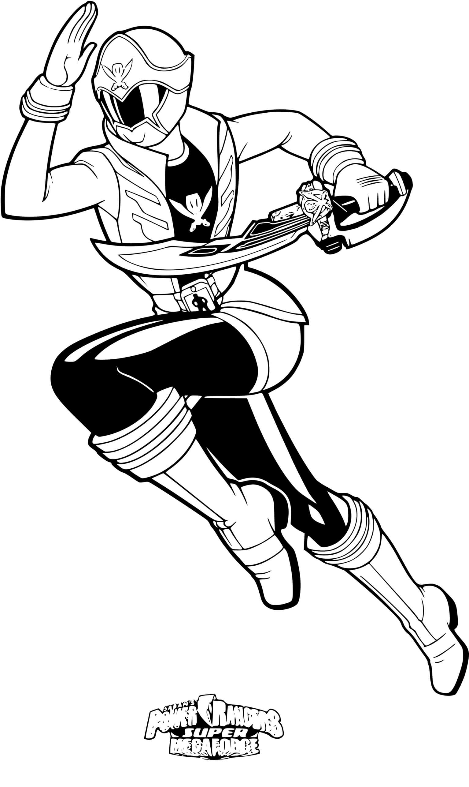 Coloriage Super Mega Force Power - Power rangers à imprimer