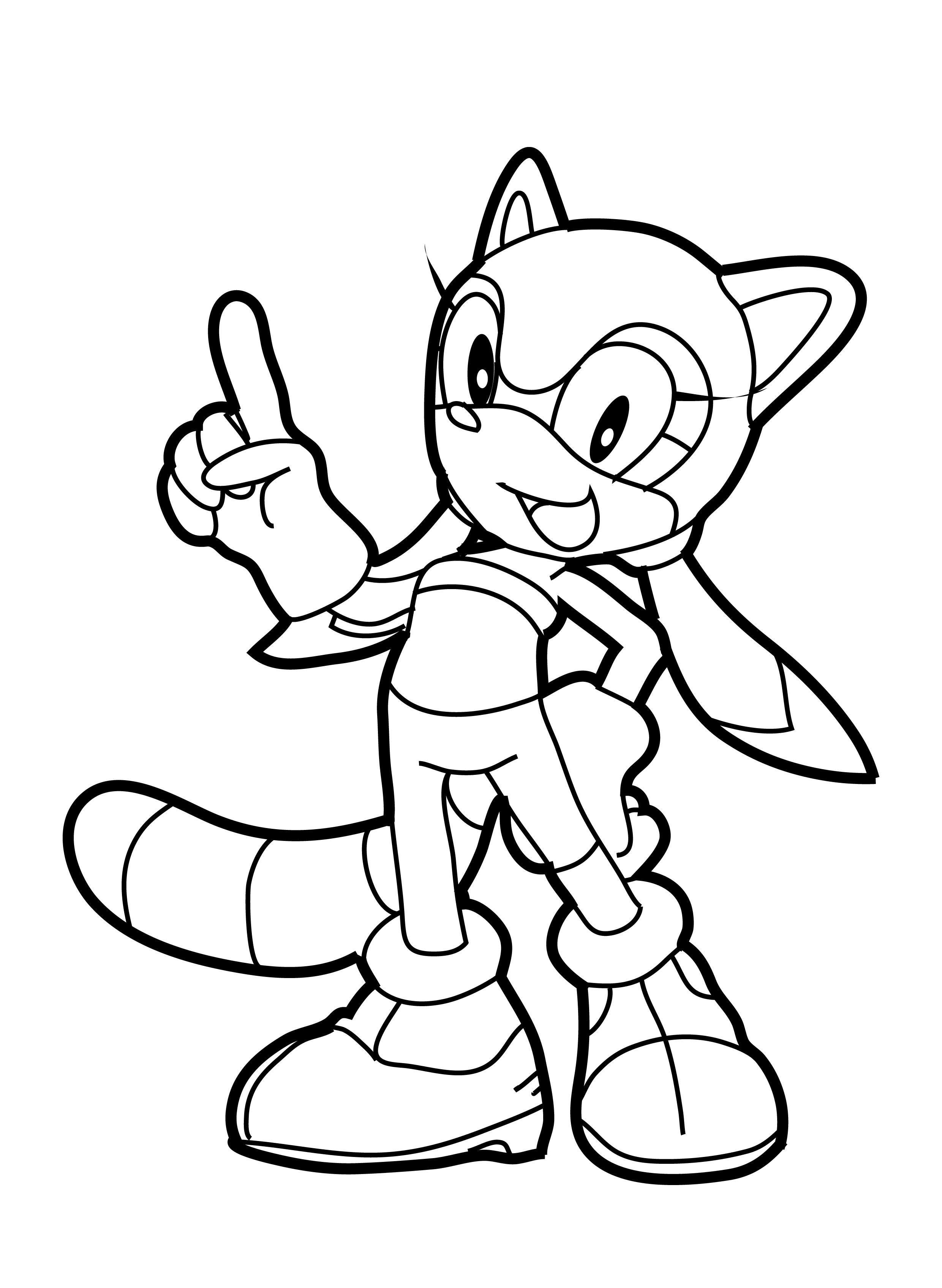 Coloriage Super Sonic en pleine course effrénée - Sonic à imprimer