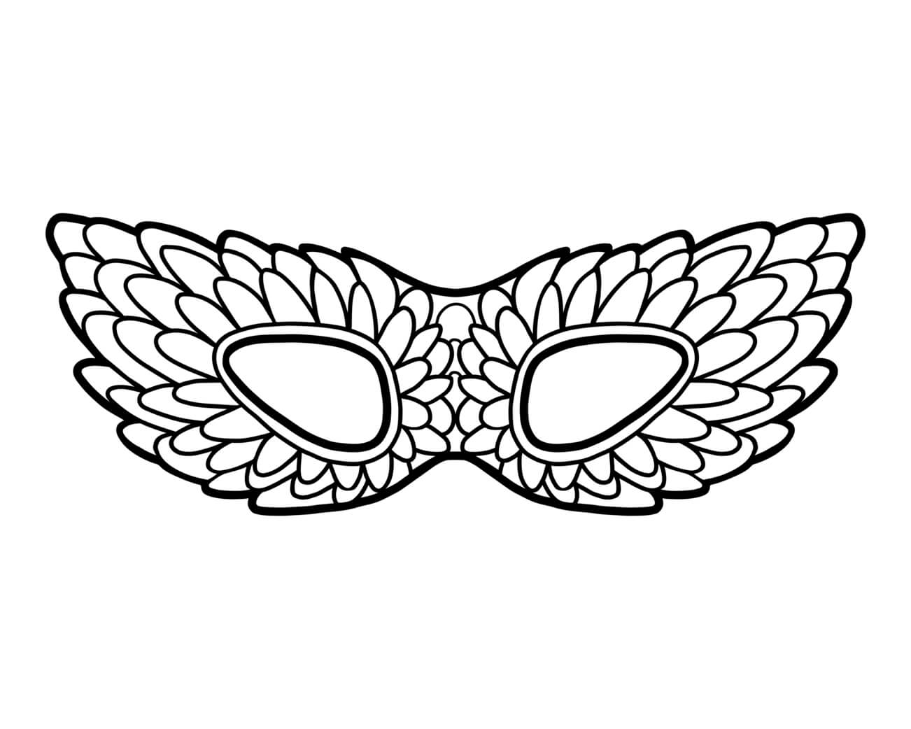 Coloriage Superbe Masque De Carnaval Mystere - Carnaval à imprimer