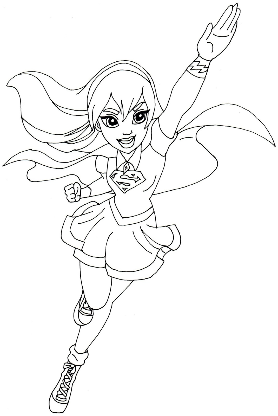 Coloriage Supergirl Dc Super Hero Girls - DC Super Hero Girls à imprimer