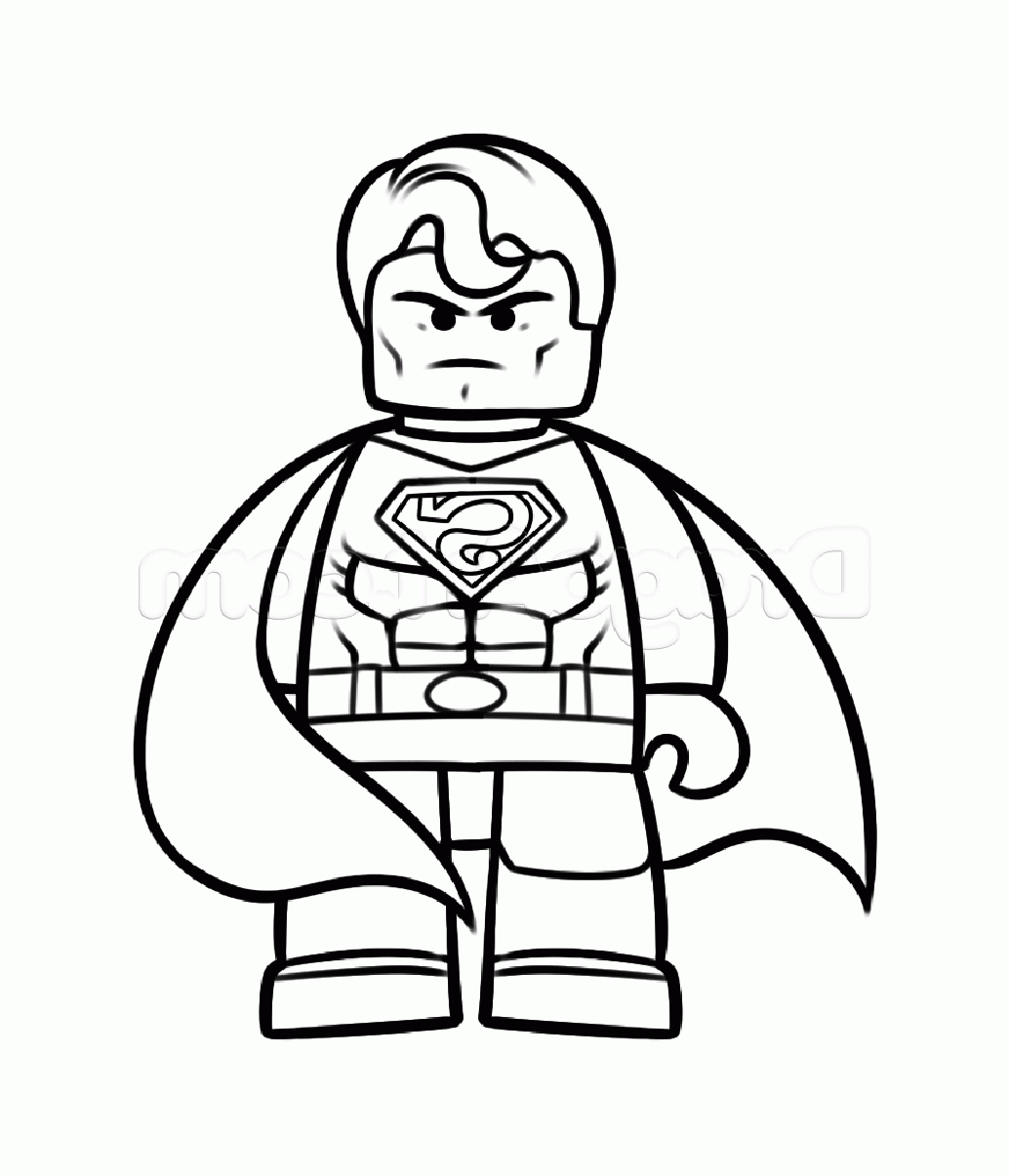 Coloriage Superman Vs Batman Lego - Batman à imprimer