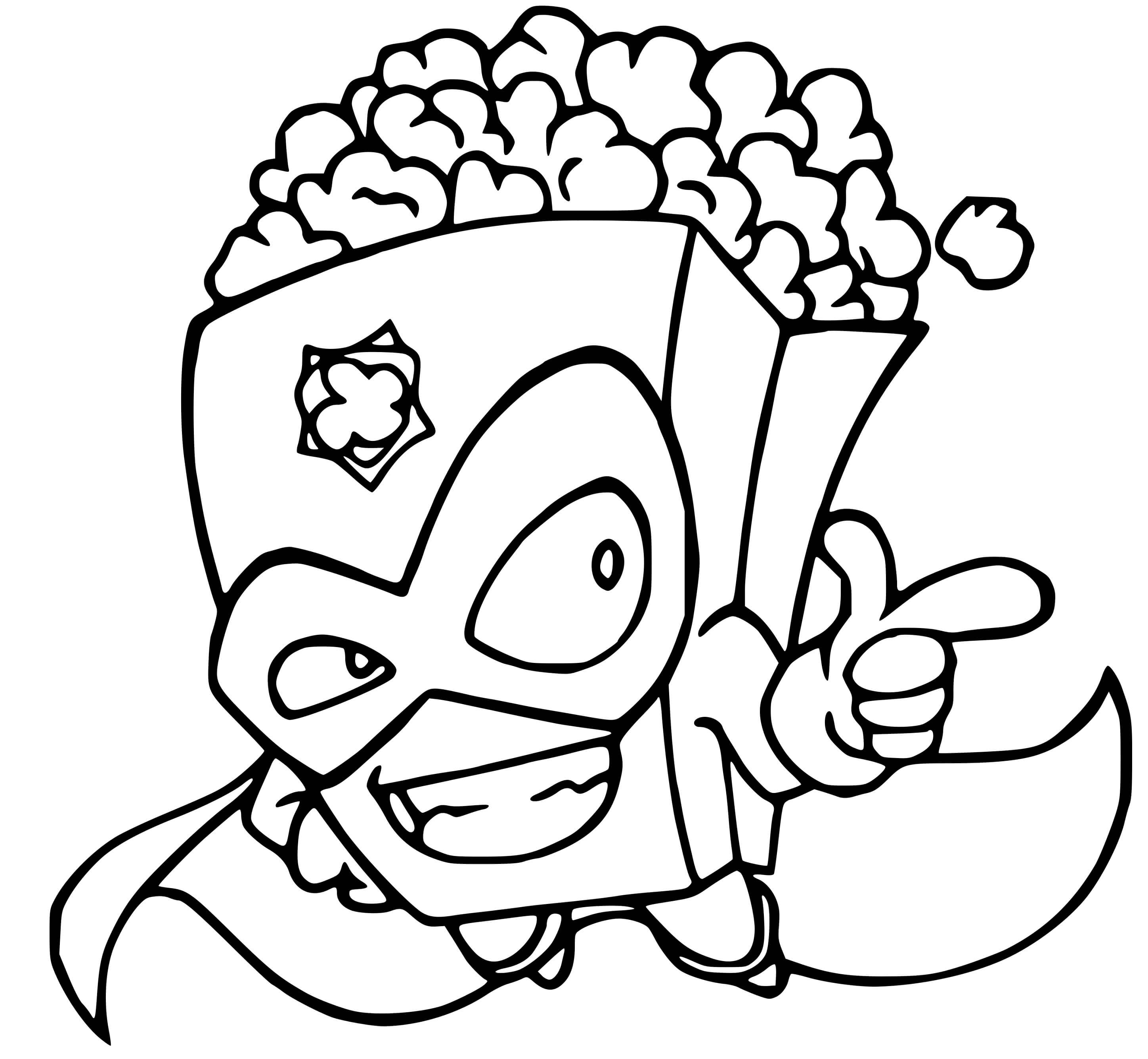 Coloriage Superzings Cool Troop 056 Pow Corn - Superzings à imprimer