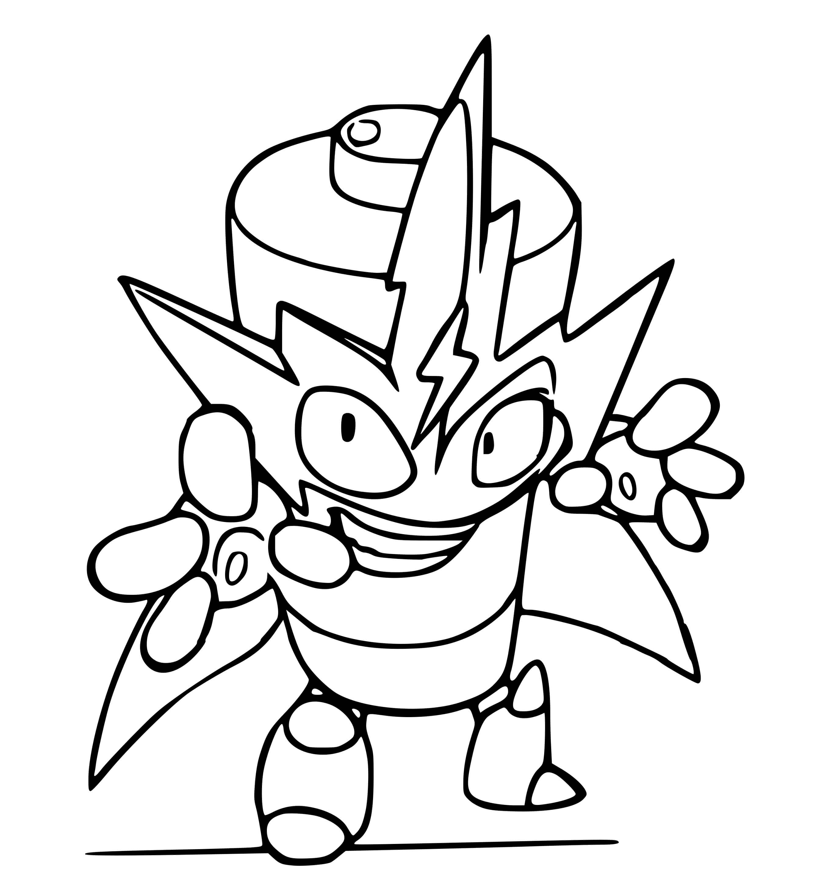 Coloriage Superzings Elektron - Superzings à imprimer