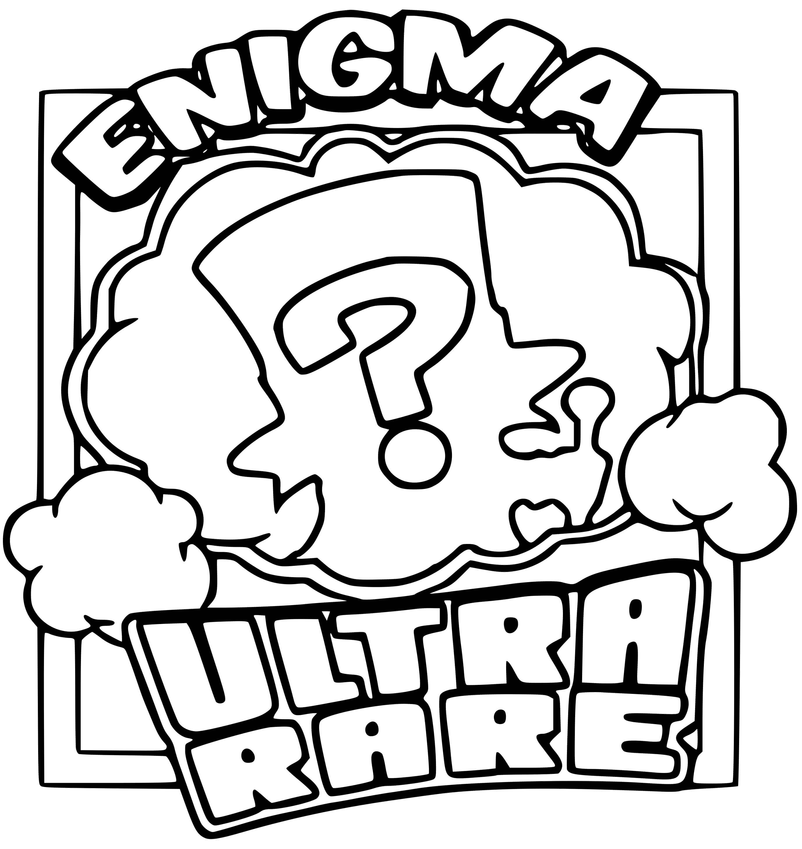 Coloriage Superzings Enigma Ultra Rare - Superzings à imprimer