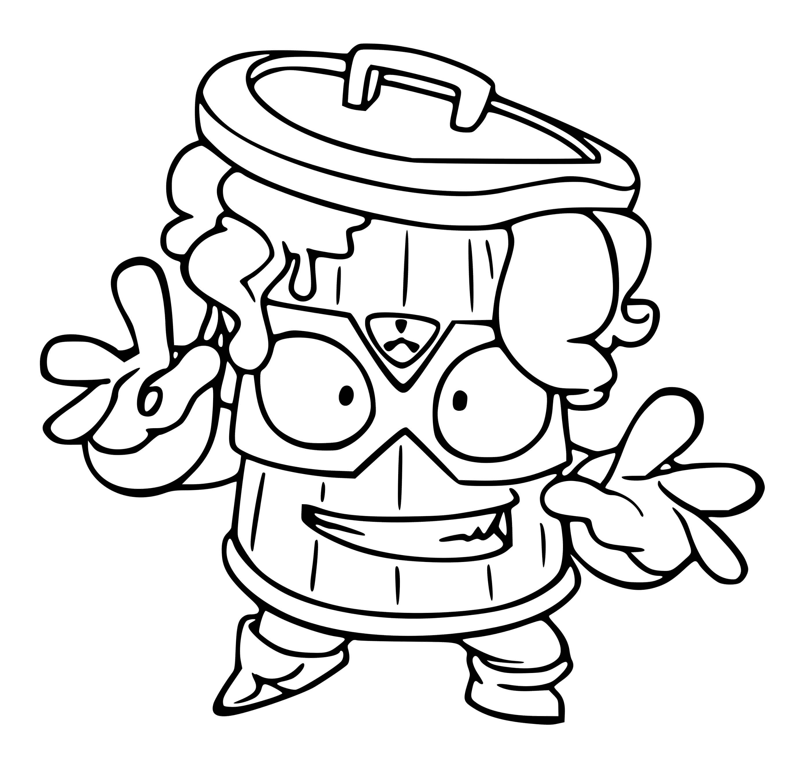 Coloriage Superzings Max Stink - Superzings à imprimer