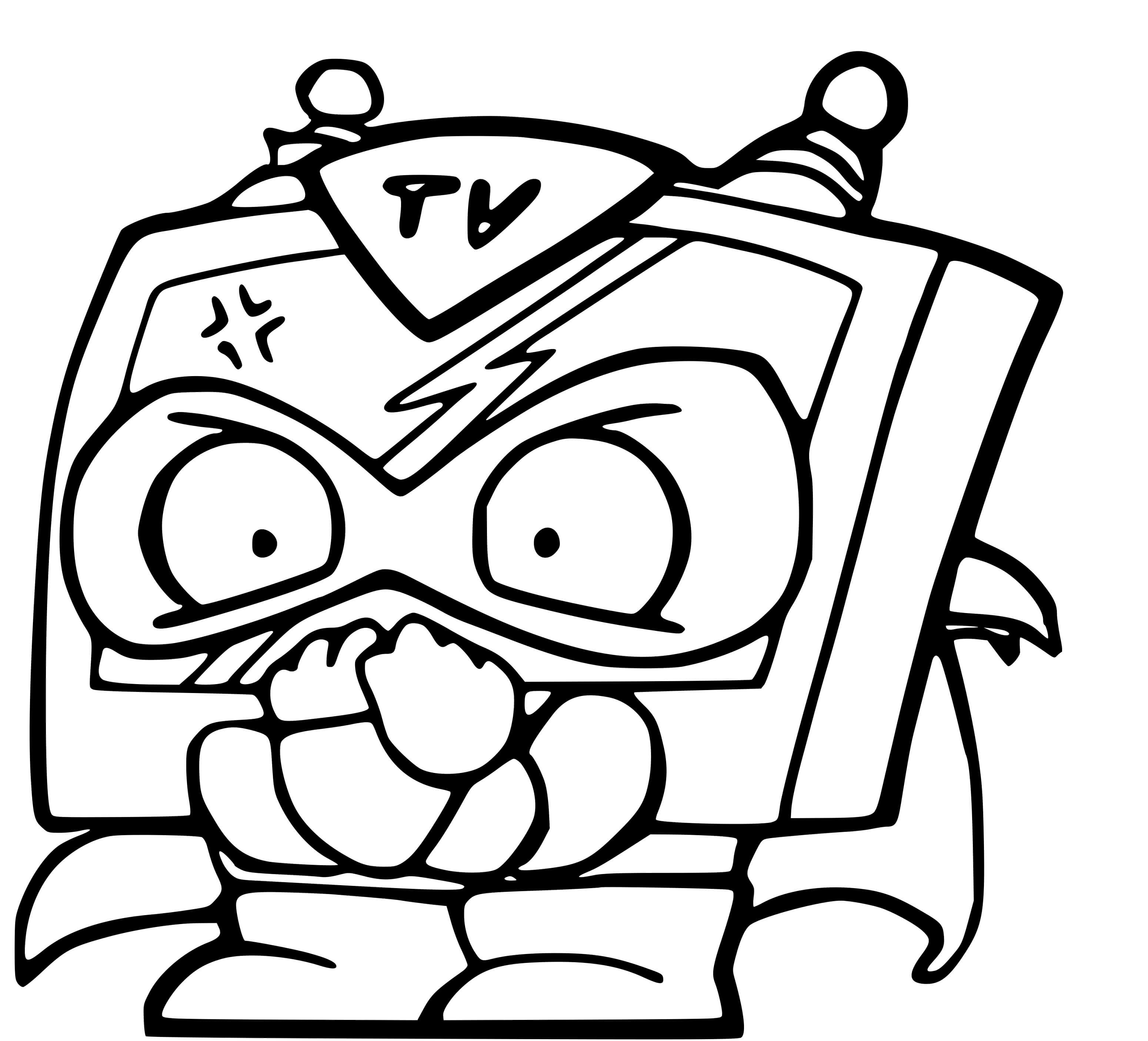 Coloriage Superzings Star Team Tv Tron - Superzings à imprimer