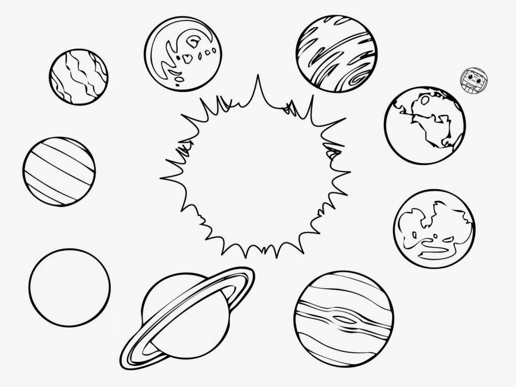 Coloriage Systeme Solaire Planètes - Planète à imprimer