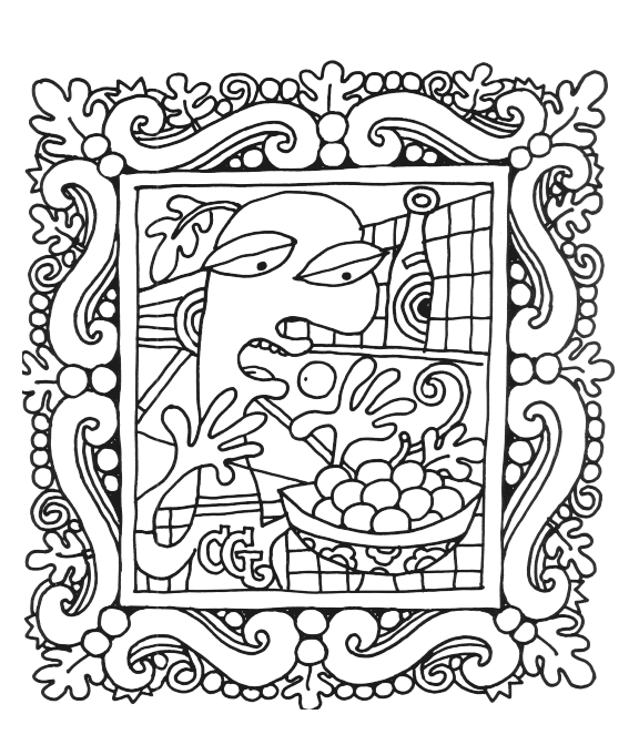 Coloriage Tableau Inspiration Picaso - Art à imprimer