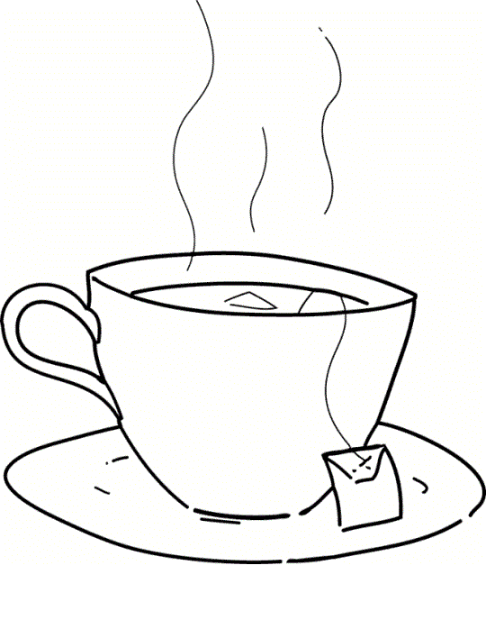 Coloriage Tasse De The - Café à imprimer