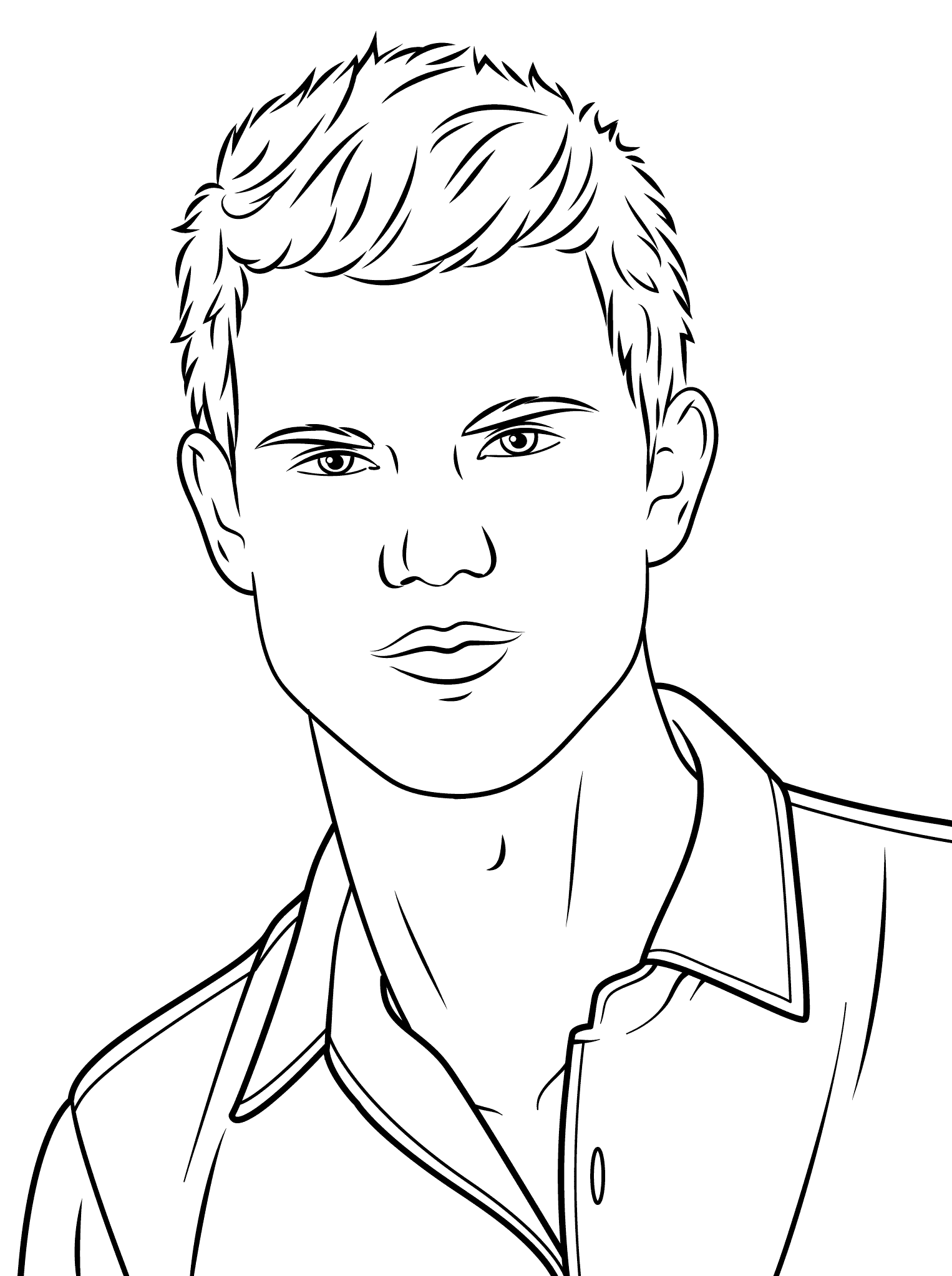 Coloriage Taylor Lautner - Célébrité à imprimer