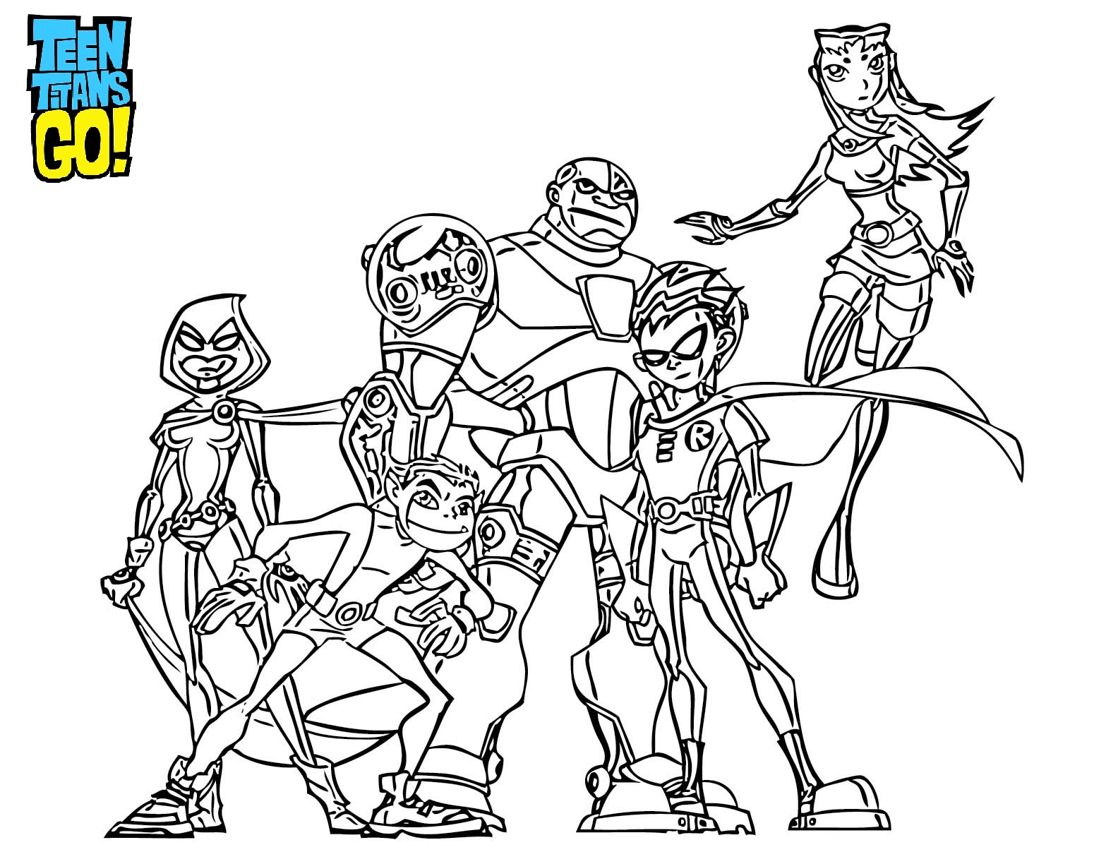 Coloriage Teen Titans Go Adulte - Teen titans go à imprimer