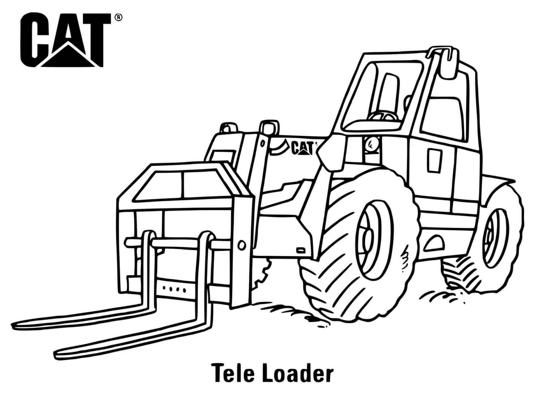Coloriage Télé Loader Truck Engin De Chantier - Chantier à imprimer