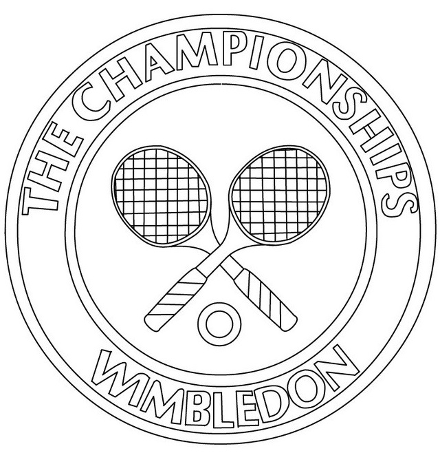Coloriage Tennis Championnats de Wimbledon - Tennis à imprimer