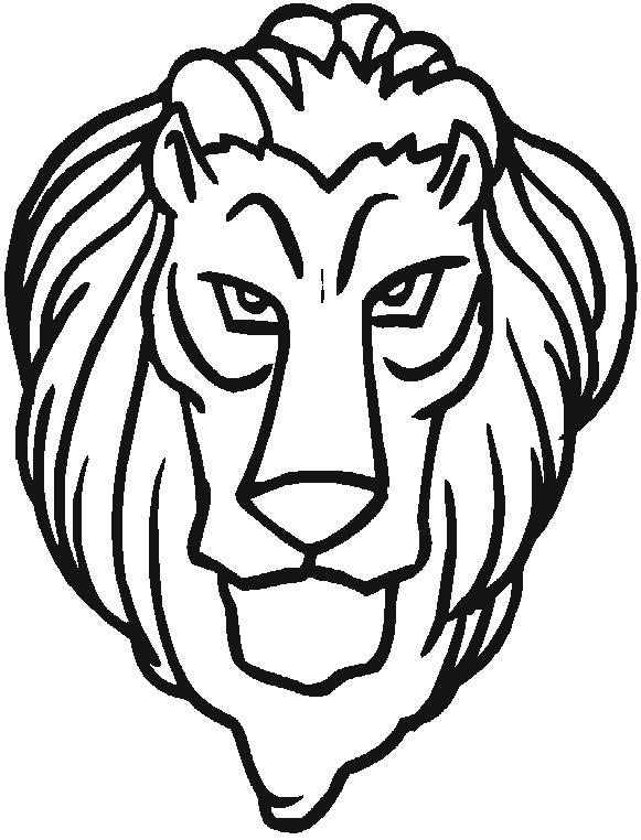 Coloriage Tête D'Un Lion - Lion à imprimer