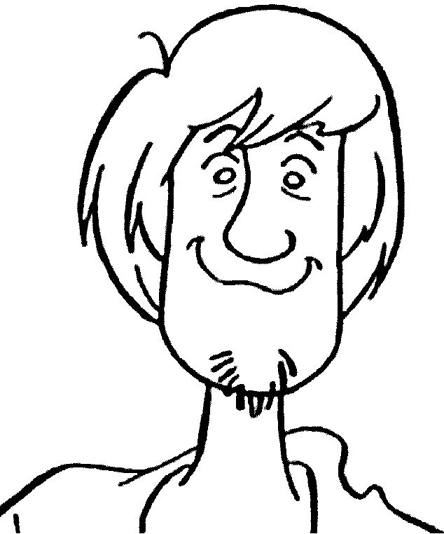 Coloriage Tête De Sammy - Scooby doo à imprimer