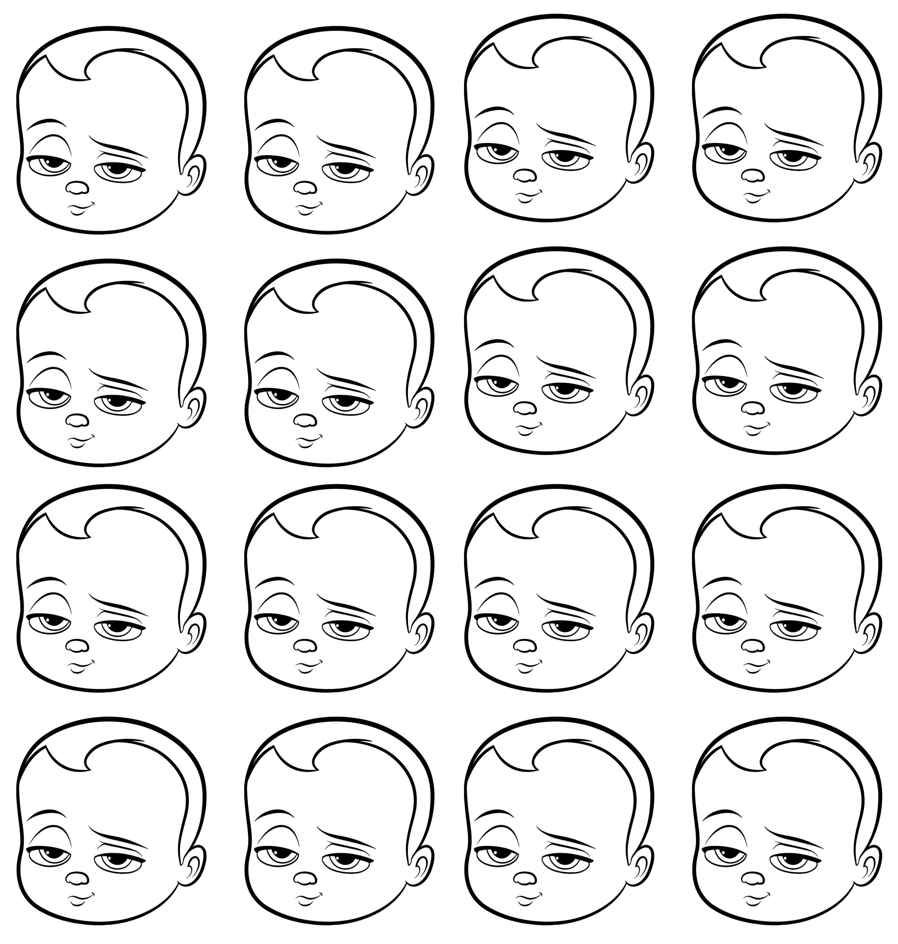 Coloriage Tête De Baby Boss Enfant - Baby boss à imprimer