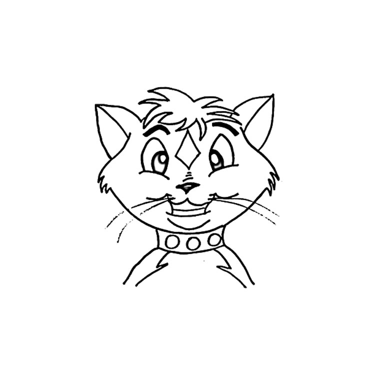 Coloriage Tête De Chat - Chat à imprimer