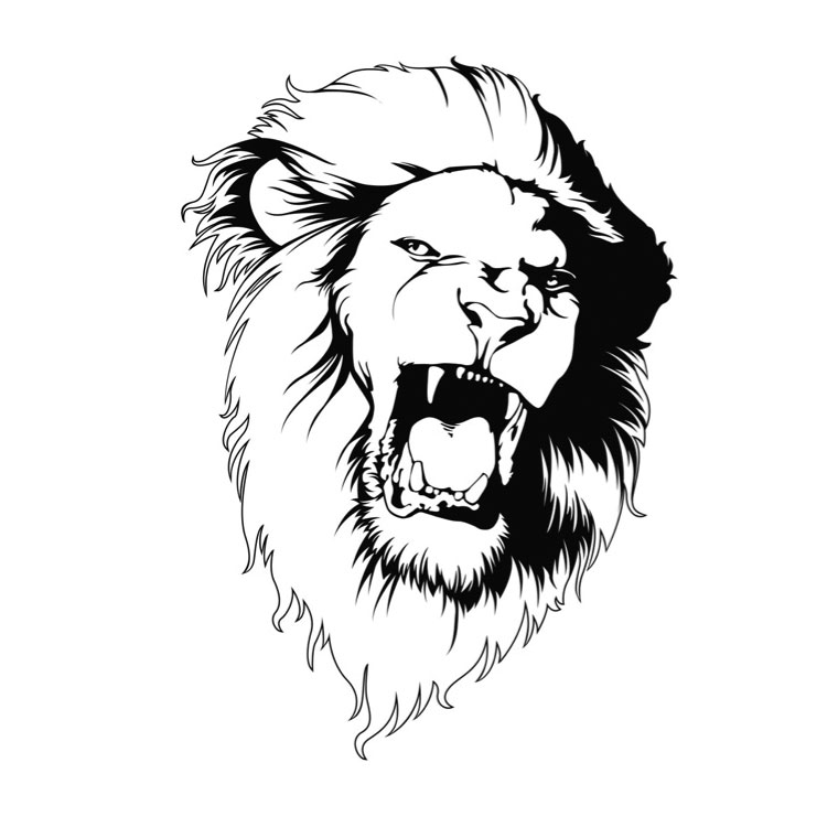 Coloriage Tête De Lion - Animaux à imprimer