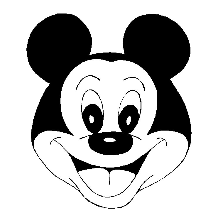 Coloriage Tête De Mickey - Alphabet disney à imprimer