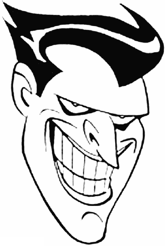 Coloriage Tête Du Joker - Batman à imprimer
