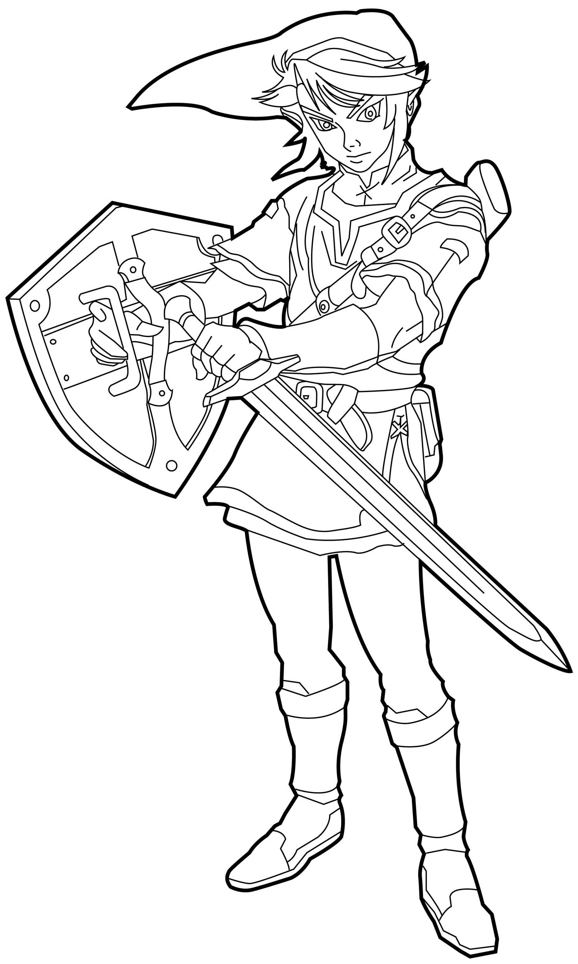 Coloriage The Legend Of Zelda Par Shigeru Miyamoto Et Takashi Tezuka - Zelda à imprimer