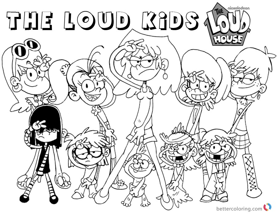 Coloriage The Loud Kids La Famille Loud - Bienvenue chez les loud à imprimer