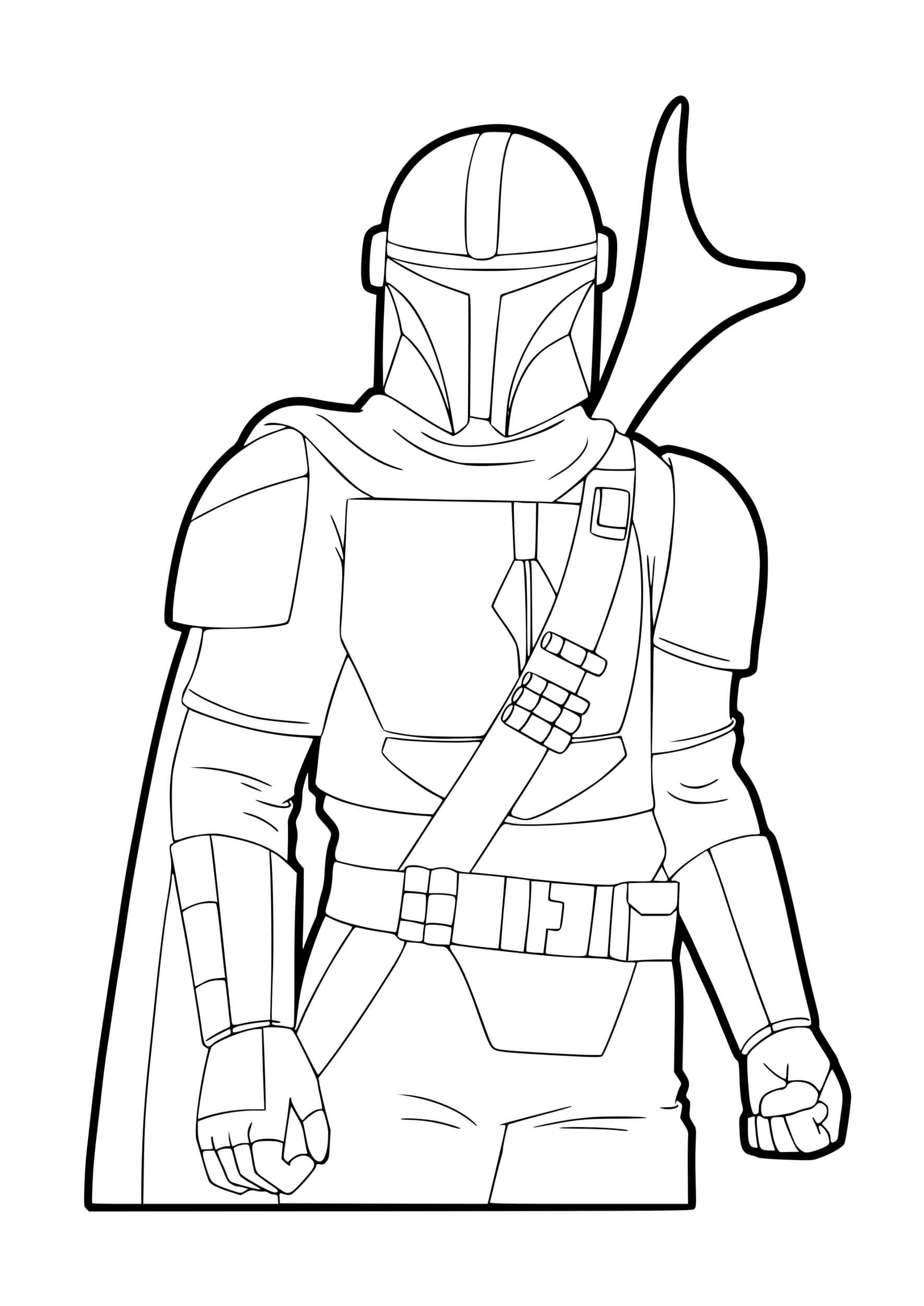 Coloriage The Mandalorian Au Temple Jedi - Bébé Yoda à imprimer
