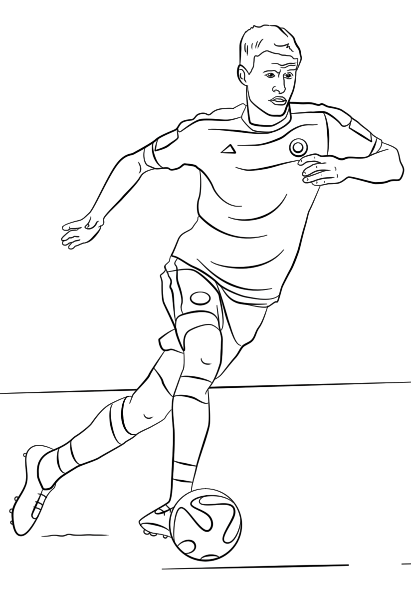 Coloriage Thomas Muller Foot Football - Foot à imprimer