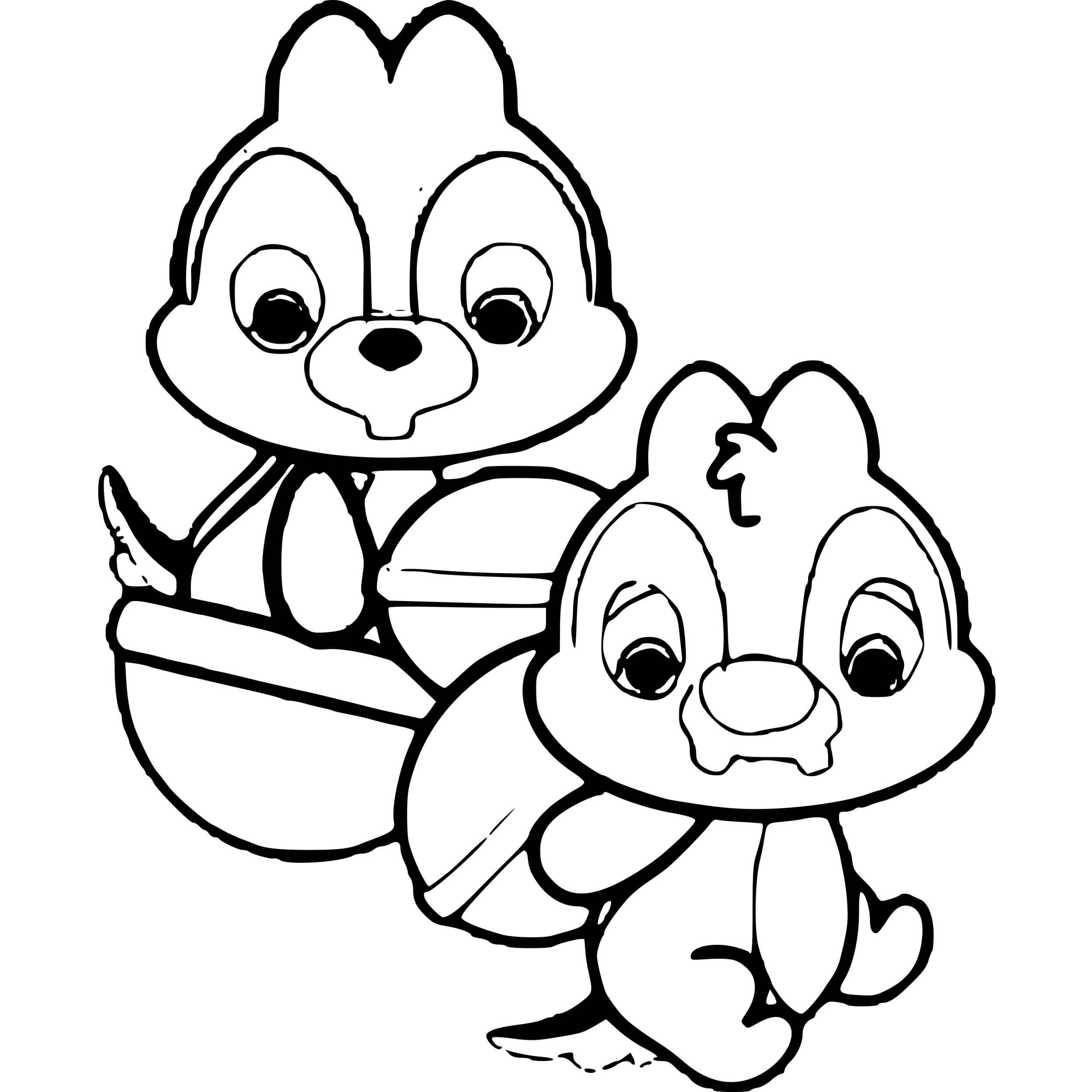 Coloriage Tic Et Tac - Disney bébé à imprimer