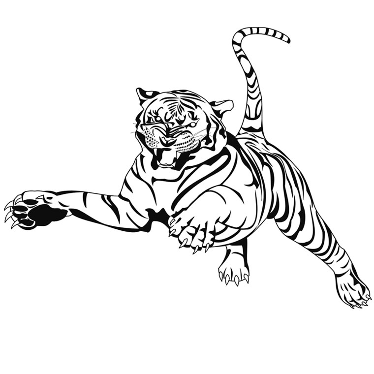 Coloriage Tigre - Animaux à imprimer
