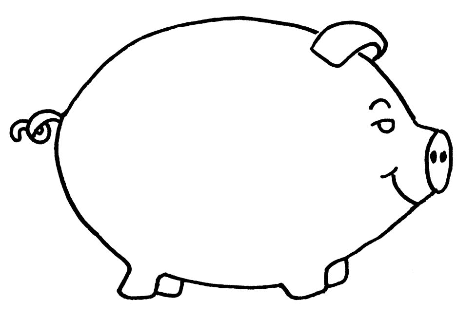 Coloriage Tirelire En Forme De Cochon - Animaux à imprimer