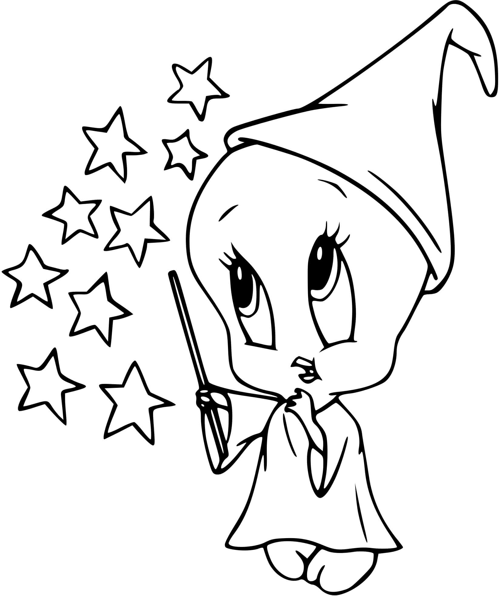 Coloriage Titi Le Magicien - Titi à imprimer