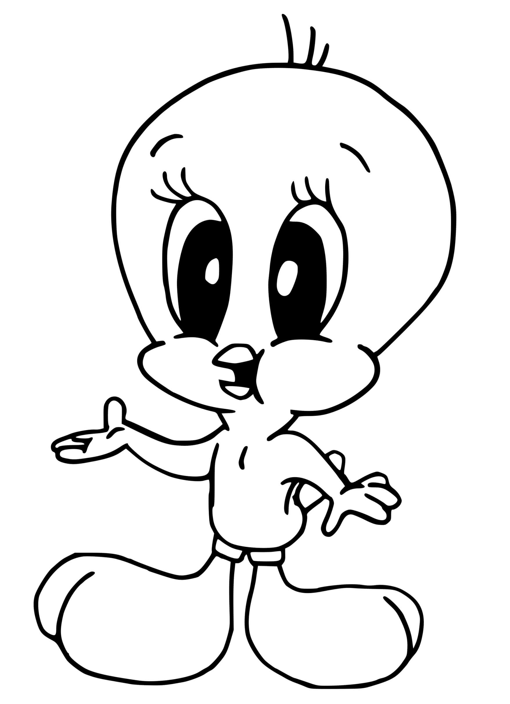 Coloriage Titi Raconte Une Histoire - Titi à imprimer