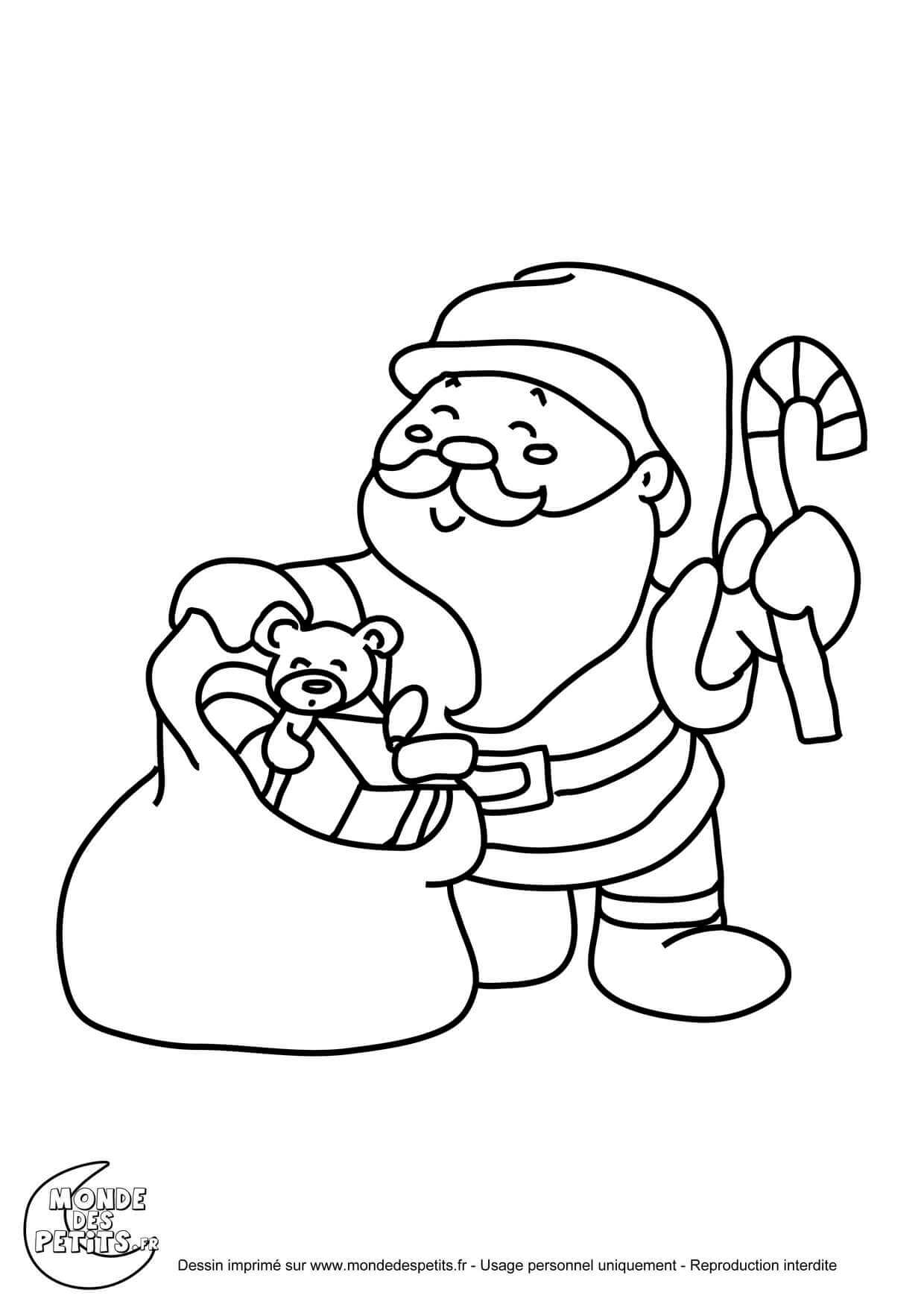 Coloriage Titounis Papa Noël Imprimer - Titounis à imprimer