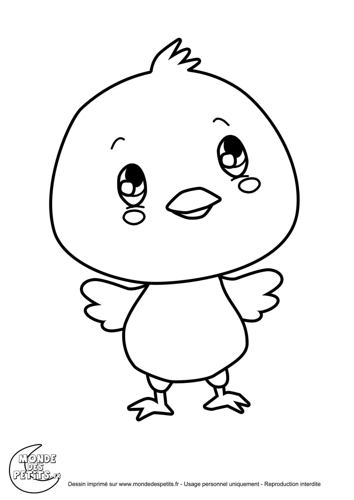 Coloriage Titounis Poussin - Titounis à imprimer