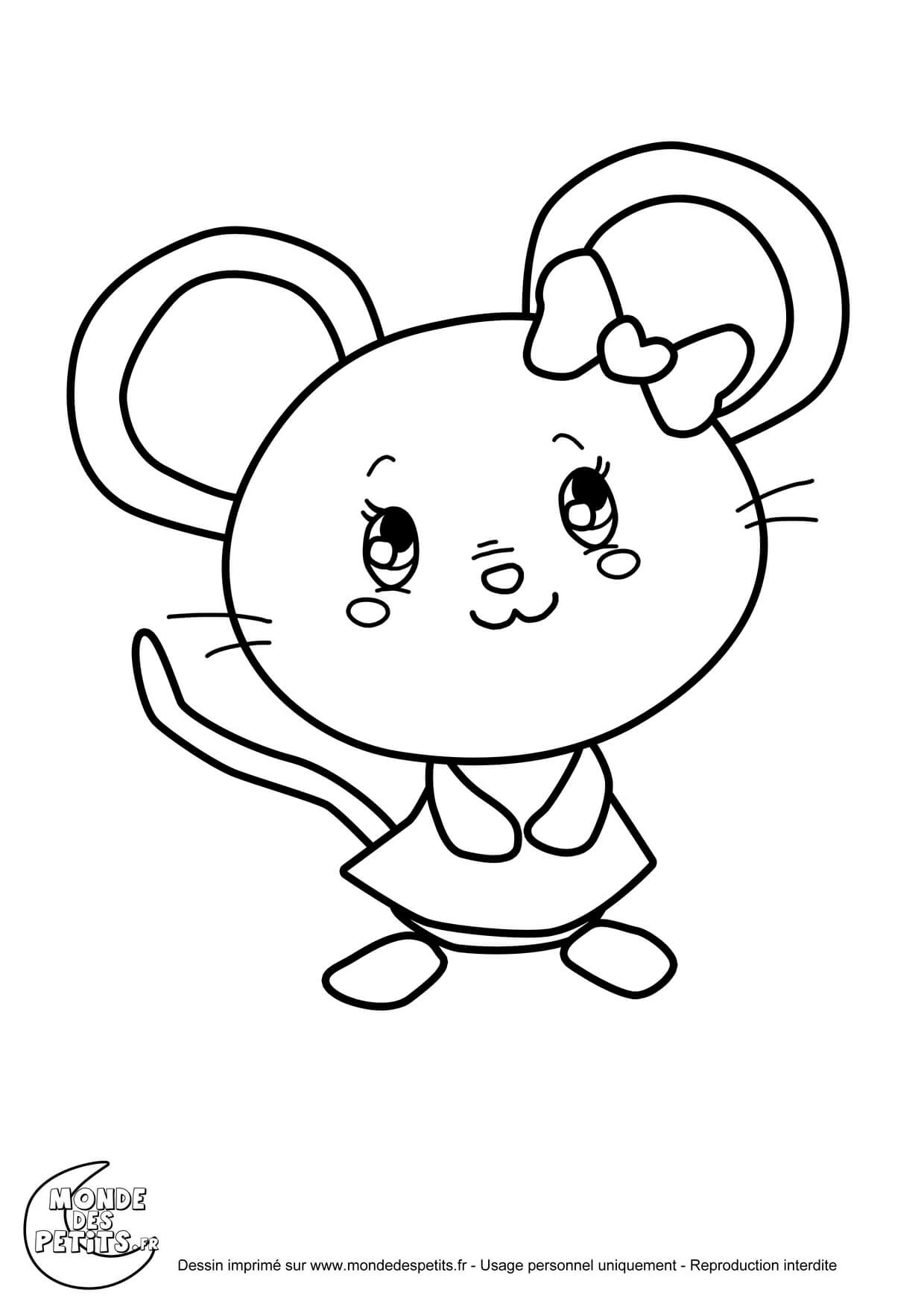 Coloriage Titounis Souris - Titounis à imprimer