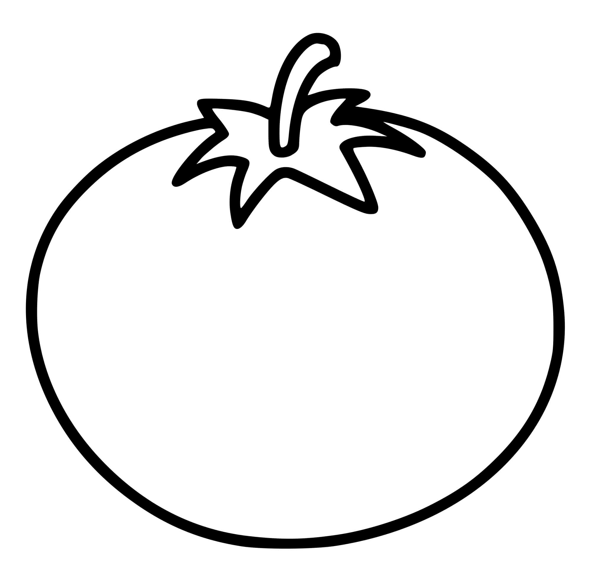 Coloriage Tomate Légume Fruit - Tomate à imprimer