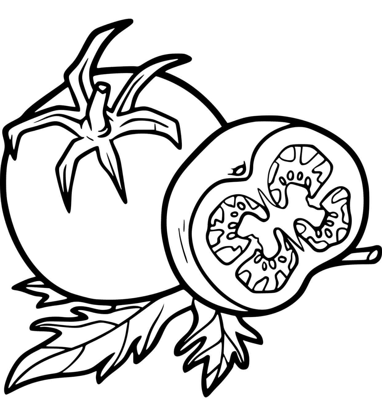 Coloriage Tomates Fraiches - Tomate à imprimer