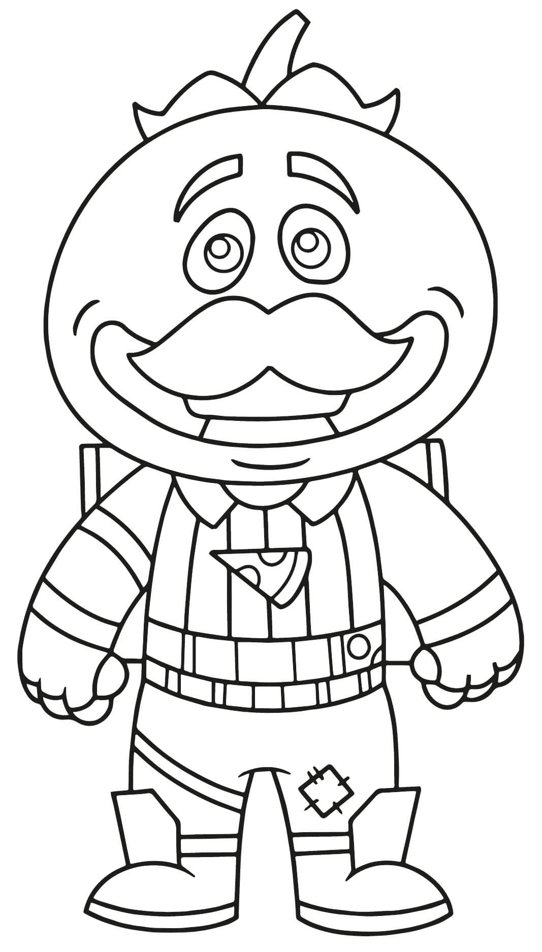 Coloriage Tomato Head - Fortnite à imprimer