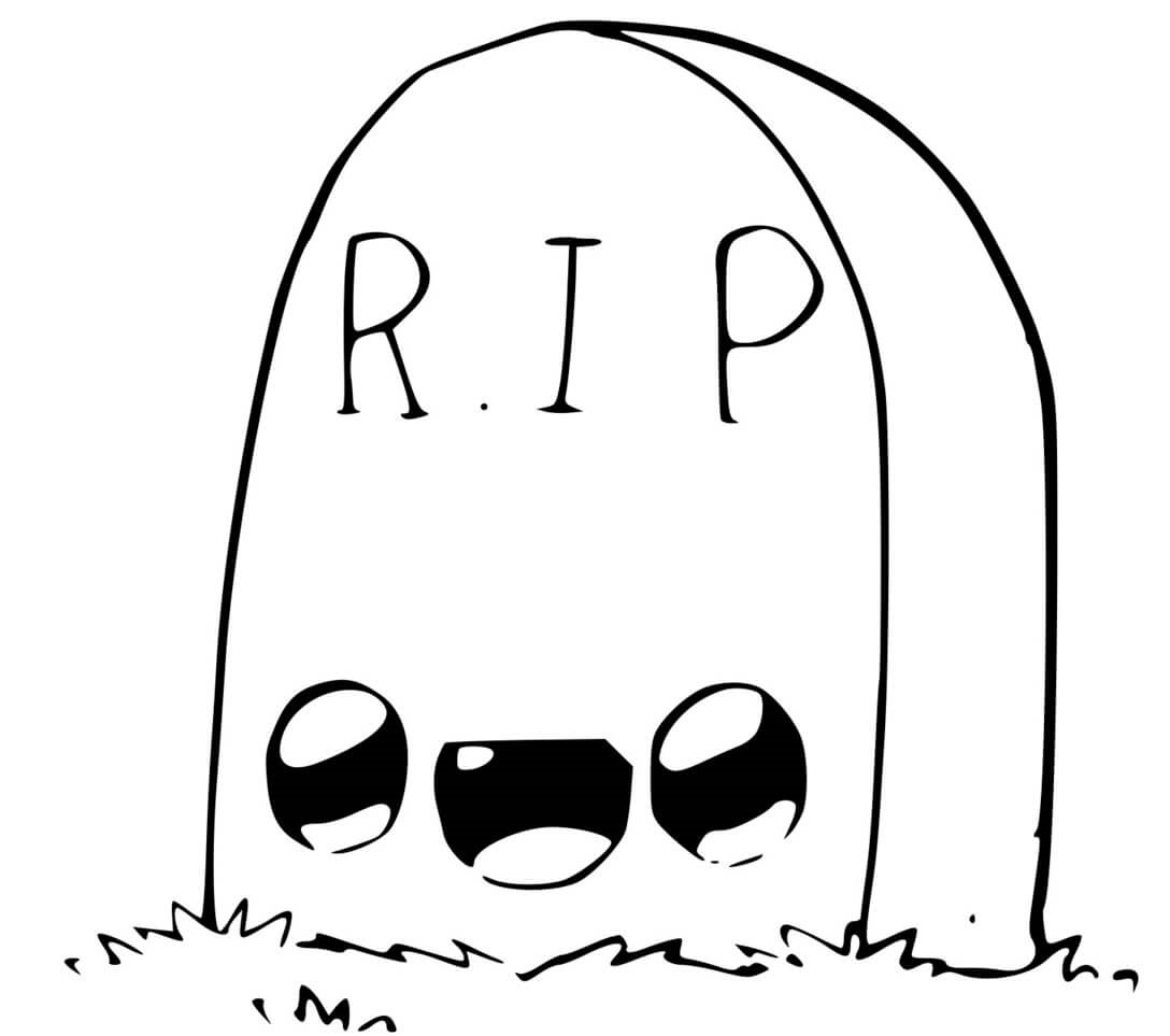 Coloriage Tombe Dessin Halloween Facile - Halloween à imprimer